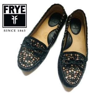NWOT Frye Reagan Studded Driver Loafers Sz 8.5